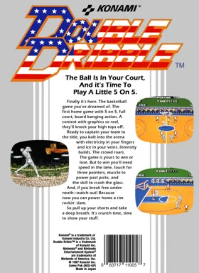 Double Dribble (USA) (Rev 1) box cover back